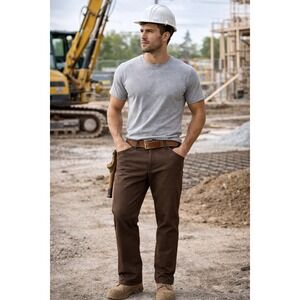 Dickies Flex Slim Taper Work Pants Brown 31x30 Stretch Chino Skatewea